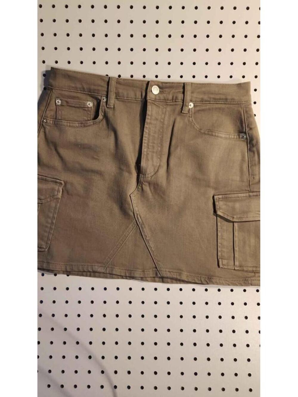 Rails Khaki Denim Cargo Mini Skirt 15"  Quality & Function Brand
